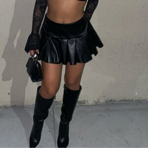 Black Leather Skirt